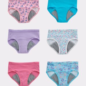 Hanes Toddler Girls' Potty Trainer Brief Underwear, 6-Pack