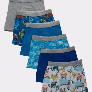 Hanes Boys' Potty Trainer Boxer Briefs, Assorted, 6-Pack