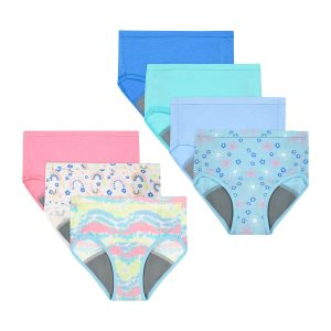 Hanes Girl's Potty Trainer Underwear Briefs, 7-Pack, Moisture-Wicking, Assorted