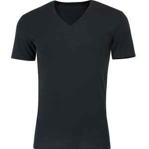 Hanes Perfect Flex Men's Tee, Black V-Neck Undershirt, 1-Pack