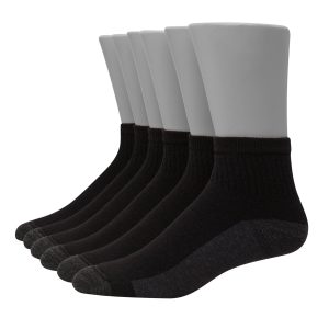 Hanes Ultimate Men's Ultra Cushion Ankle Socks, 6-Pairs