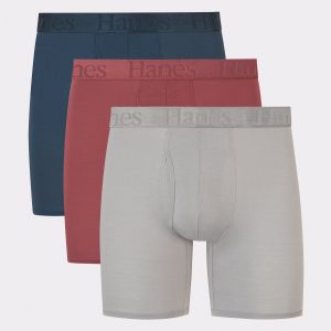Hanes Originals Ultimate Men's SuperSoft Boxer Brief Underwear, Assorted, 3-Pack