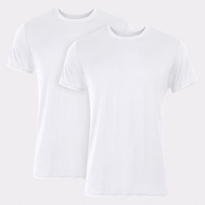 Hanes Originals Ultimate Men's SuperSoft Crewneck Undershirt, White, 2-Pack