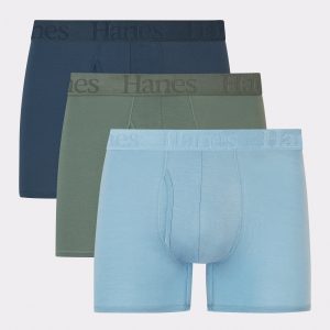 Hanes Originals Ultimate Men's SuperSoft Trunk Underwear, Assorted, 3-Pack