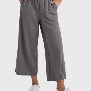 Hanes Originals Women's French Terry Wide Leg Cropped Pants