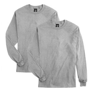 Hanes Beefy-T Unisex Long-Sleeve T-Shirt, Value 2-Pack