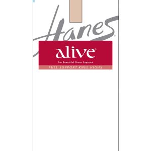 Hanes Alive Full Support Sheer Knee Highs, 2-Pack
